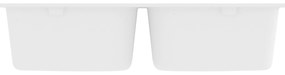 Pia de Cozinha Branca 760x480x184 mm Granito