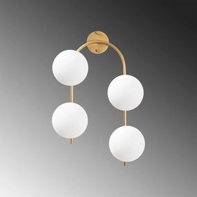 Aplique de Parede Jewel – Dourado Brilhante – 40 x 26 cm