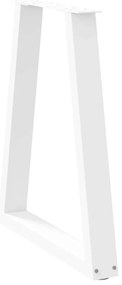 Pés para mesa de jantar em formato de V, 2 peças, branco, 50x(72-73,3)