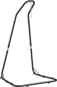 Outsunny Suporte para cadeira suspensa Estrutura para cadeira suspensa Suporte para poltrona suspensa, 133 cm x 116 cm x 195/230 cm, Preto | Aosom Portugal