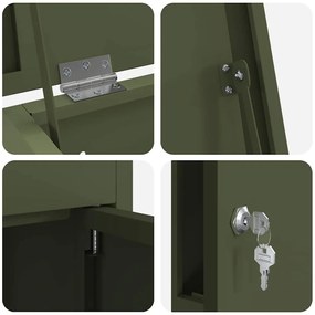 Caixa para entrega de pacotes Verde-oliva 44,5 x 29 x 110,5 cm