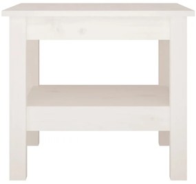 Mesa de centro 45x45x40 cm pinho maciço branco