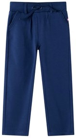Calças de criança com cordão azul-marinho 128