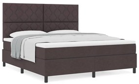 Cama Box Spring com Colchão Castanho Super King Tecido