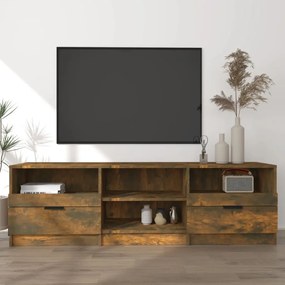 vidaXL Móvel p/ TV 150x33,5x45 cm madeira processada carvalho fumado