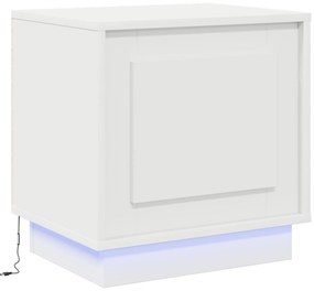 Cômodas de Canto com Luzes LED 2 pcs Brancas 44x34,5x45 cm