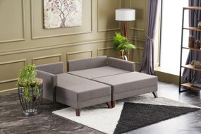 Sofá-Cama de Canto Bella – Castanho – 205 cm Largura x 85 cm Altura x