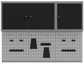 Conjunto de Armário de Ferramentas e Painel de Ferramentas de 5 Peças