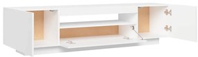 Móvel de TV com luzes LED 160x35x40 cm branco
