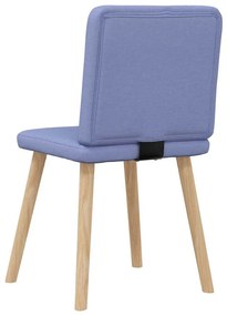 Cadeiras de jantar 4 pcs Jeans Tecido Azul