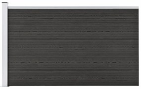 Painel de vedação para jardim 175x105 cm WPC cinzento