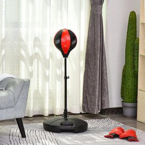 Pêra de boxe para crianças, ajustável em altura, com luvas 38x38x78-120cm