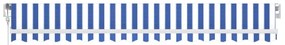 Toldo automático c/ LED e sensor de vento 450x350cm azul/branco