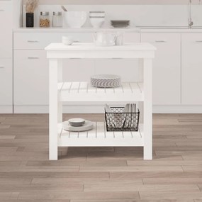 Bancada de trabalho 78,5x50x80 cm pinho maciço branco