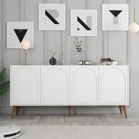 Console Lyon – Branco Nogueira – 180 cm x 81 cm x 35 cm