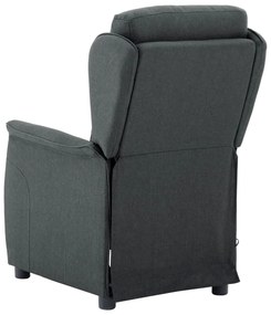 Cadeira de Massagem Cinza Escuro Tecido