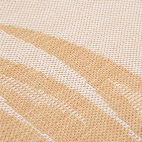 Tapete de tecido plano para exterior 80x250 cm padrão folhas