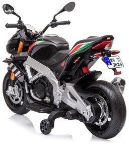 Mota elétrica infantil bateria 12V Aprilia Tuono V4 1100 RR Italy Design