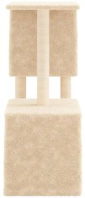 Árvore para gatos c/ postes arranhadores sisal 86 cm cor creme