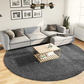 vidaXL Tapete de pelo curto OVIEDO Ø 280 cm antracite