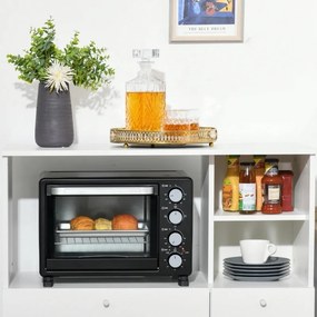 Aparador Auxiliar "Gourmet" de Cozinha - 100x45x130 cm - Branco - Desi