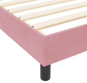Cama vidaXL Rosa 140x200 cm Veludo