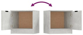 Mesas de cabeceira 2 pcs 40x39x40 cm cinzento cimento