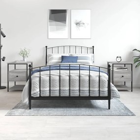 vidaXL Mesas de cabeceira 2 pcs derivados de madeira cinzento sonoma
