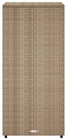Armário de arrumação para jardim 50x55x115 cm vime PE bege