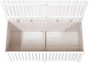 Caixa de arrumação jardim 147x68x64 cm pinho maciço branco