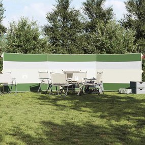 vidaXL Corta-vento de campismo 508x130 cm impermeável verde
