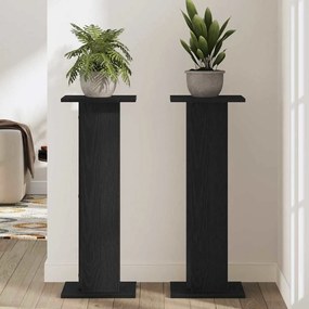 Suporte para Plantas vidaXL 2 pcs Carvalho Preto 30x30x80 cm Madeira d
