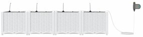Jardineiras de Jardim 1 pc Branco 160 x 40 x 37.5 cm Plástico