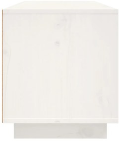 Móvel de TV 80x35x40,5 cm madeira de pinho maciça branco