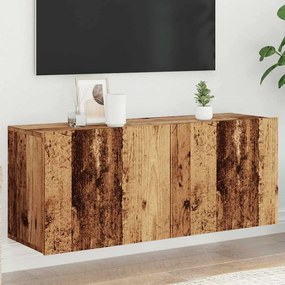 Móvel de parede para TV 100x30x41 cm madeira velha