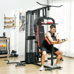 Máquina Multi Estação Ajustável com Placas de Peso de 45 kg - HomeGym