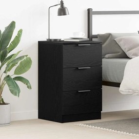 Criado-mudo de Carvalho Preto vidaXL - 40x65x65 cm