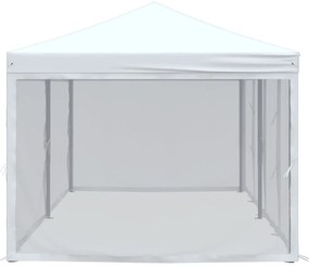 Tenda para festas dobrável com paredes laterais 3x6 m branco