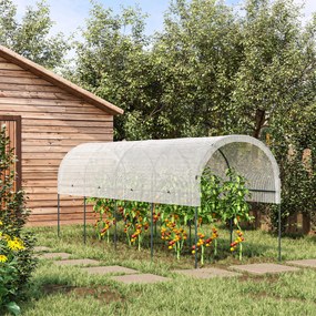 Estufa de jardim para tomates 4 x 1,20 x 1,70 m, com 5 arcos de aço - cobertura em PE