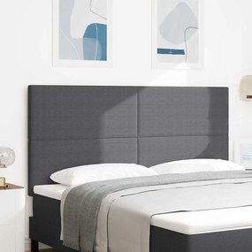 Cabeceira vidaXL Design Simples Cinza Escuro 180 cm Tecido de Veludo
