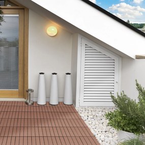 Conjunto de 11 Peças de Estrados Exterior 30x30 cm 1 m² Estrados de Ja