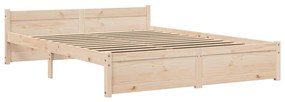 Estrutura de cama sem colchão 140x200 cm madeira maciça