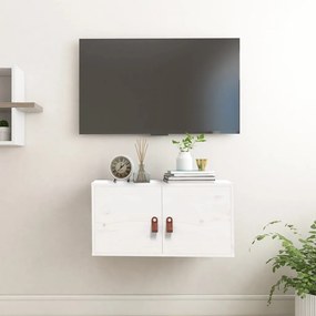 818367 vidaXL Armário de parede 60x30x30 cm madeira de pinho maciça branco