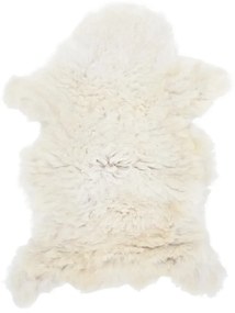 vidaXL Pele de ovelha (60-70)x(90-100) cm cor creme