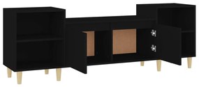 Móvel de TV 160x35x55 cm derivados de madeira preto