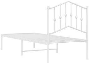 Estrutura de cama sem colchão com cabeceira 75x190 cm branco