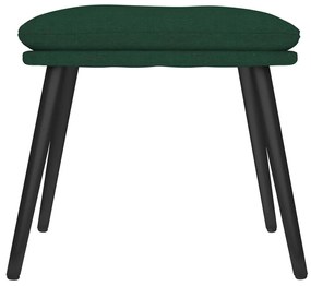 Apoio de pés 45x29,5x35 cm tecido verde-escuro