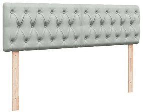Estrutura cama otomana colchões 160x200cm veludo cinzento claro