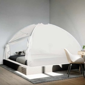 vidaXL Rede mosquiteira com portas malha 220 200x200x130 cm branco