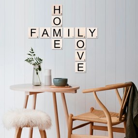 Acessório Decorativo de Parede Scrabble Set – Preto e Branco – 95 x 95
